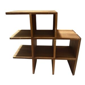 Brown Wood Grid Wall Shelf - Home Wall Decor